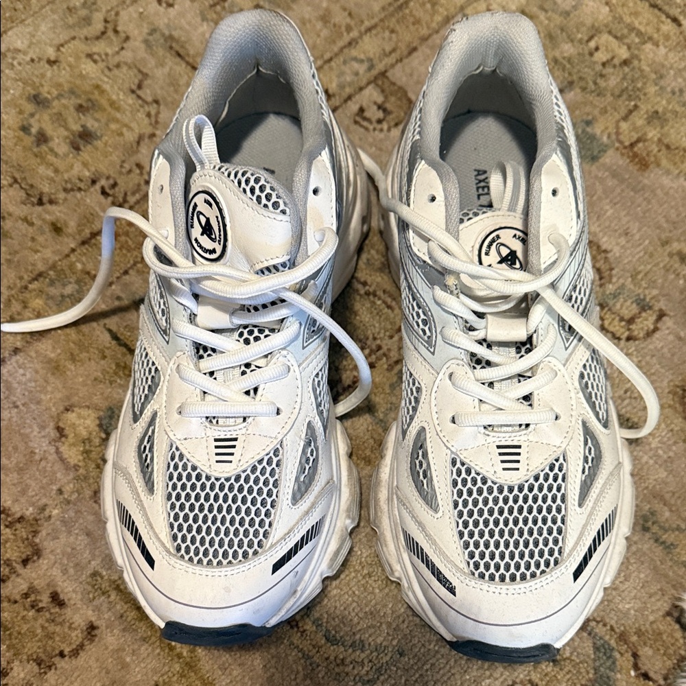 Axel Arigato White and Gray Athletic Shoes